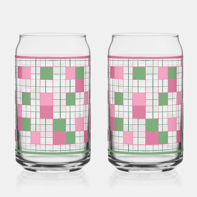 Checkered Soda Glass (Front)
