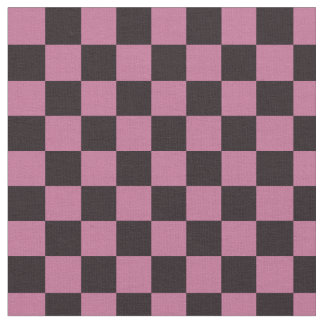 Checkered Squares CUSTOM COLOR & Black Square Fabric