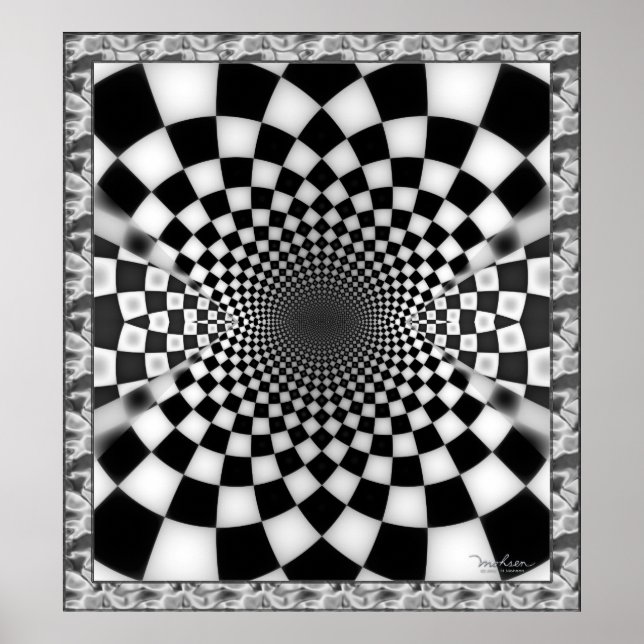 Checkered Waves Tunnel Poster (Front)