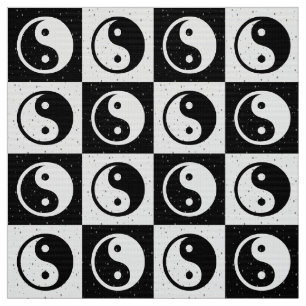 Checkered Ying-yang  Fabric