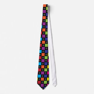 Checkers and Stars Tie