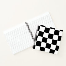Checkers "Check Your Plan" Black and White Planner