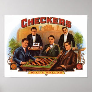 Checkers Cigar Label Poster