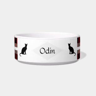 Checkers Personalizable Cat Food Bowl
