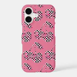 Checkers & Pink Hearts Patterned Cherries Big