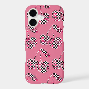 Checkers & Pink Hearts Patterned Cherries Big
