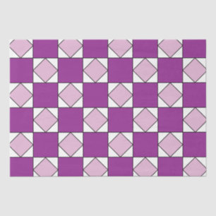 Checkers Purple Square Diamond Checkers Tissue Paper