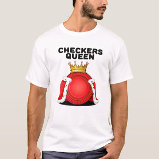 Checkers Queen Womens Boardgames Board Checkers T-Shirt