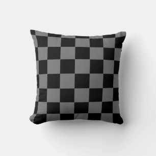 Checkers Two Tone Throw Pillow HAMbyWG