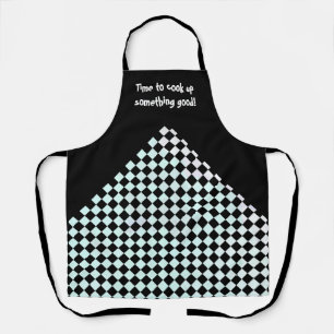 Checkers with a Green Blush Topography Apron