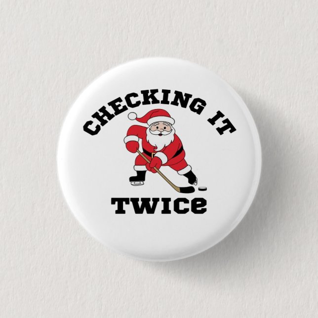Checking it Twice Santa  3 Cm Round Badge (Front)