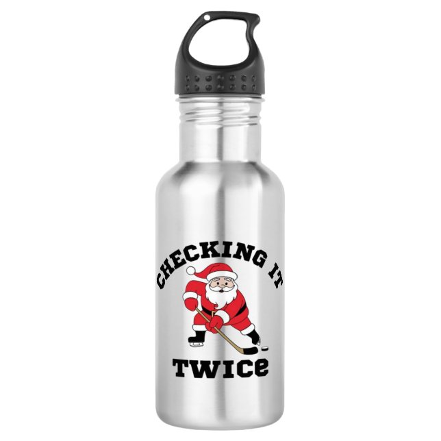 Checking it Twice Santa  532 Ml Water Bottle (Front)