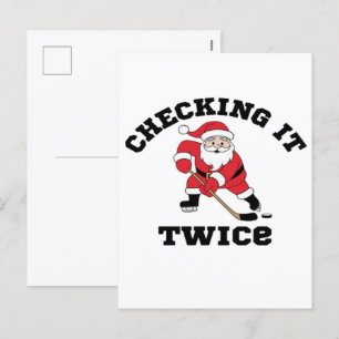 Checking it Twice Santa Holiday Postcard