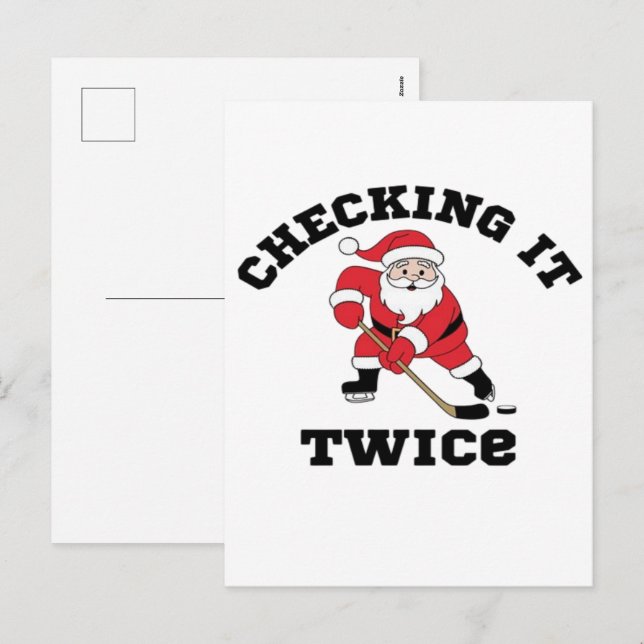 Checking it Twice Santa  Holiday Postcard (Front/Back)