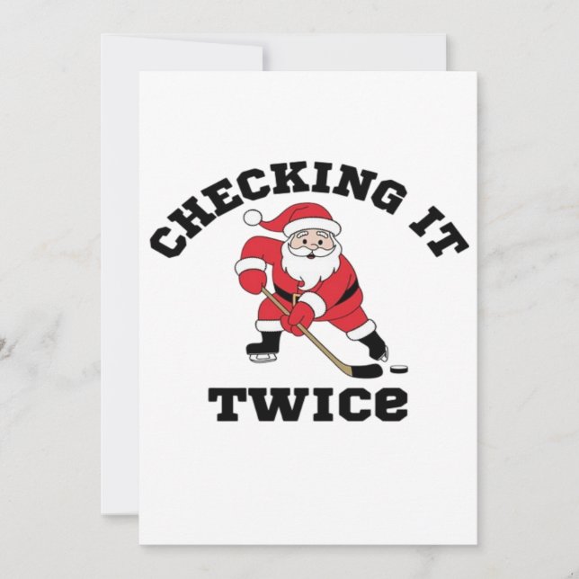 Checking it Twice Santa  Thank You Card (Front)