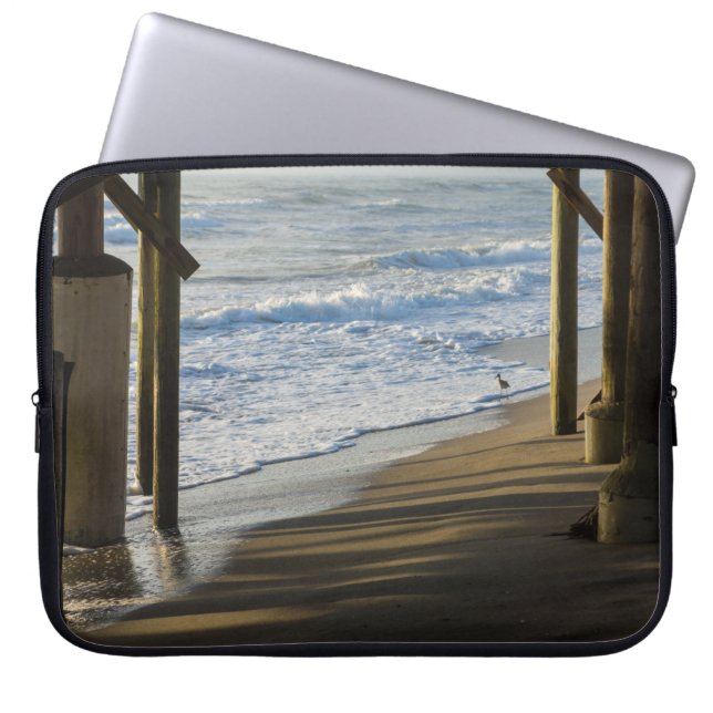 Checking The Shoreline Laptop Sleeve (Front)