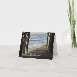 Checking The Shoreline Thank You Card