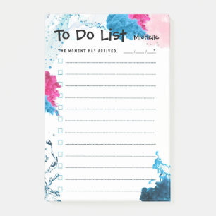 Checklist Azure and Pink Smoke To Do List  Post-it Notes