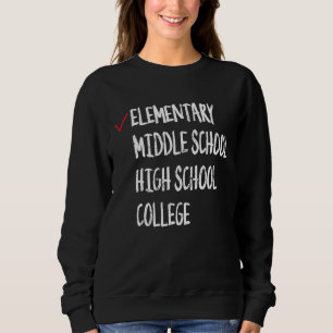 Checkmark 2023 Elementary Graduation 6th Grade Gra Sweatshirt