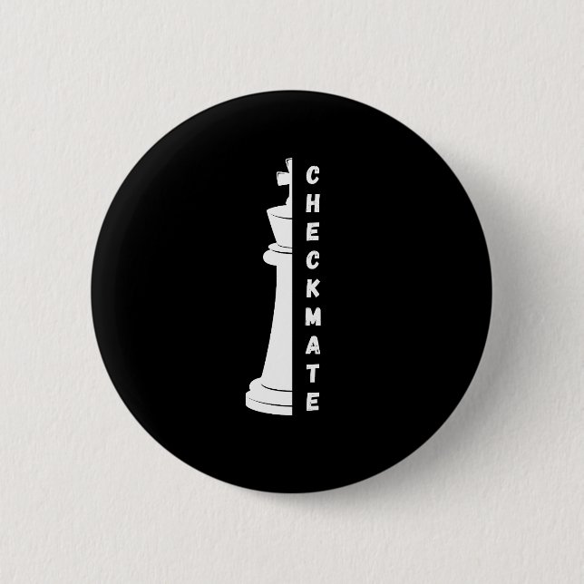 Checkmate 6 Cm Round Badge (Front)