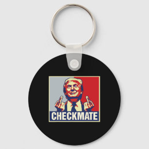 Checkmate Funny Trump 2024 Presidential Campaign  Key Ring