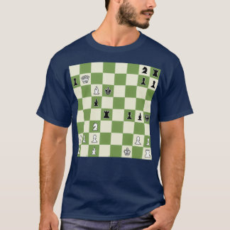 Checkmate in 3 Moves Chessboard w Chess Exercise  T-Shirt