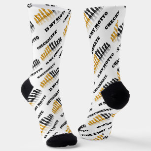 Checkmate Is My Motto Reflective Chess Set Socks