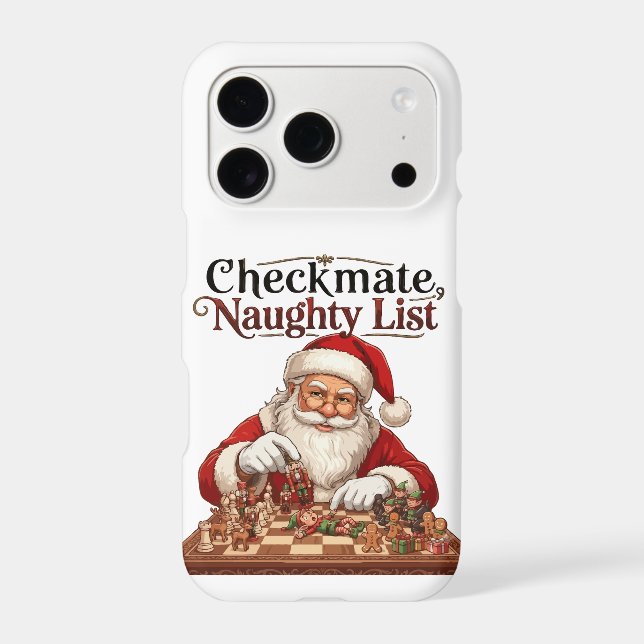 Checkmate Naughty List Christmas Santa Chess  (Back)
