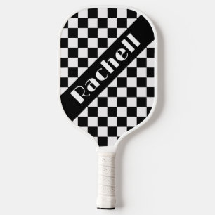 Checkmate on the Court — Monochrome Momentum Pickleball Paddle