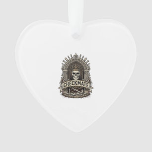Checkmate Skull King Vintage Chess Ornament