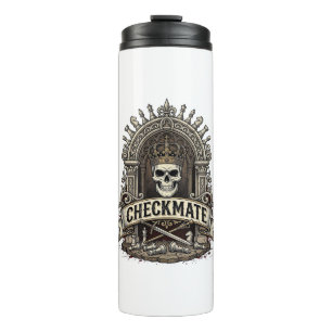 Checkmate Skull King Vintage Chess Thermal Tumbler