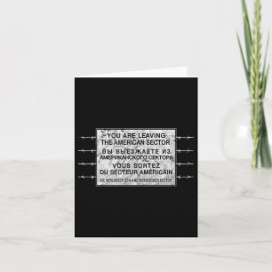 Checkpoint Charlie Cold War Berlin Wall East Germa Card