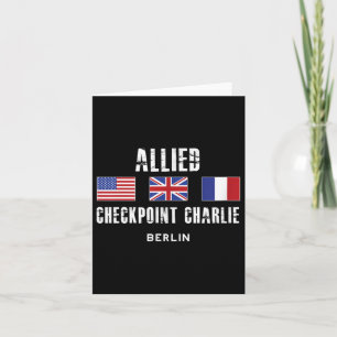 Checkpoint Charlie Cold War Berlin Wall East Germa Card