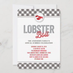 Checks Lobster Boil Annual Summer Party Invite
