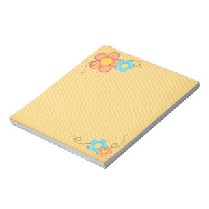 Checks n Flowers Notepad