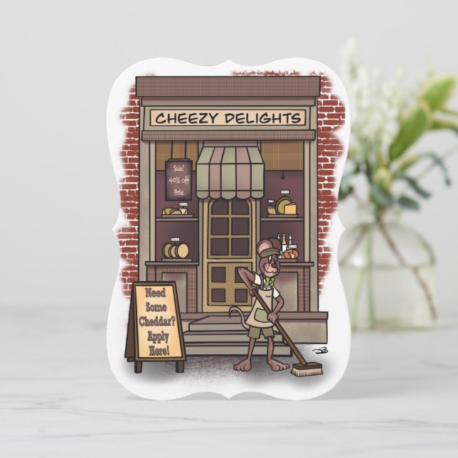 Cheddar Flat Card (Standing Front)