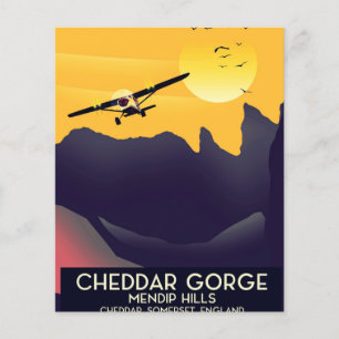 Cheddar Gorge vintage travel poster.