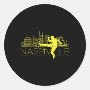 Cheek Creations Nashville Soccer City Mls , Men's  Classic Round Sticker