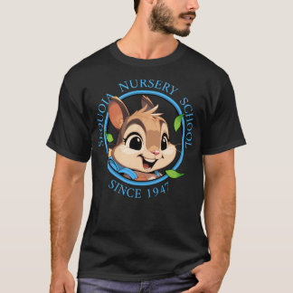 Cheeks The Chipmunk - Face W Blue Text Curved T-Shirt