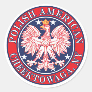 Cheektowaga New York Polish Classic Round Sticker