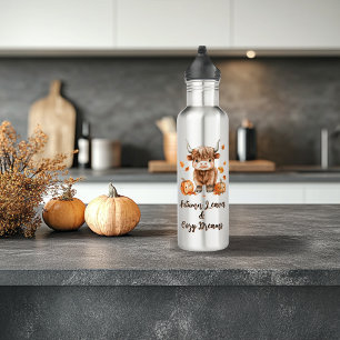 Cheeky Autumn Highland Cow 710 Ml Water Bottle