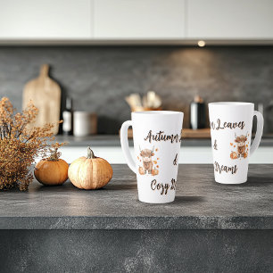 Cheeky Autumn Highland Cow Latte Mug