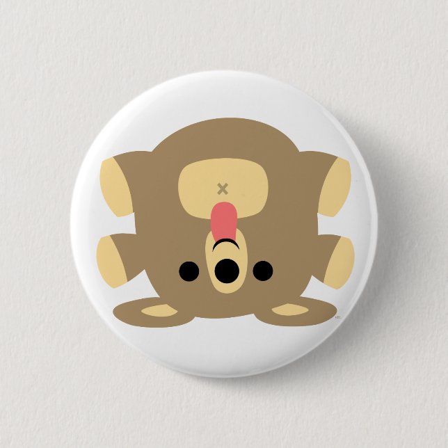 Cheeky Cartoon Bear button badge (Front)