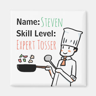 Cheeky Chef Expert Tosser Funny Name Fridge Magnet