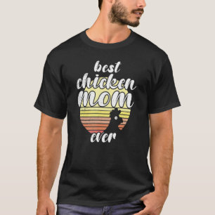 Cheeky Chicken Retro Sunset Best Chicken Mum Ever T-Shirt