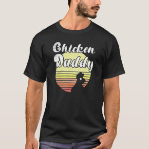 Cheeky Chicken Retro Sunset Chicken Daddy Rooster T-Shirt