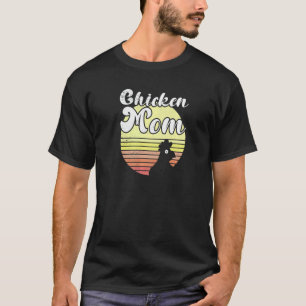 Cheeky Chicken Retro Sunset Chicken Mum Cockerel T-Shirt
