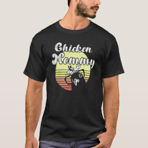 Cheeky Chicken Retro Sunset Chicken Mummy Glasses T-Shirt