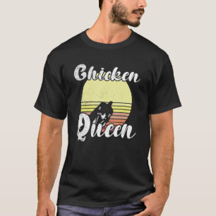 Cheeky Chicken Retro Sunset Chicken Queen Chicken T-Shirt