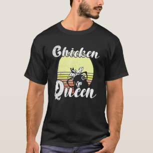 Cheeky Chicken Retro Sunset Chicken Queen Glasses T-Shirt